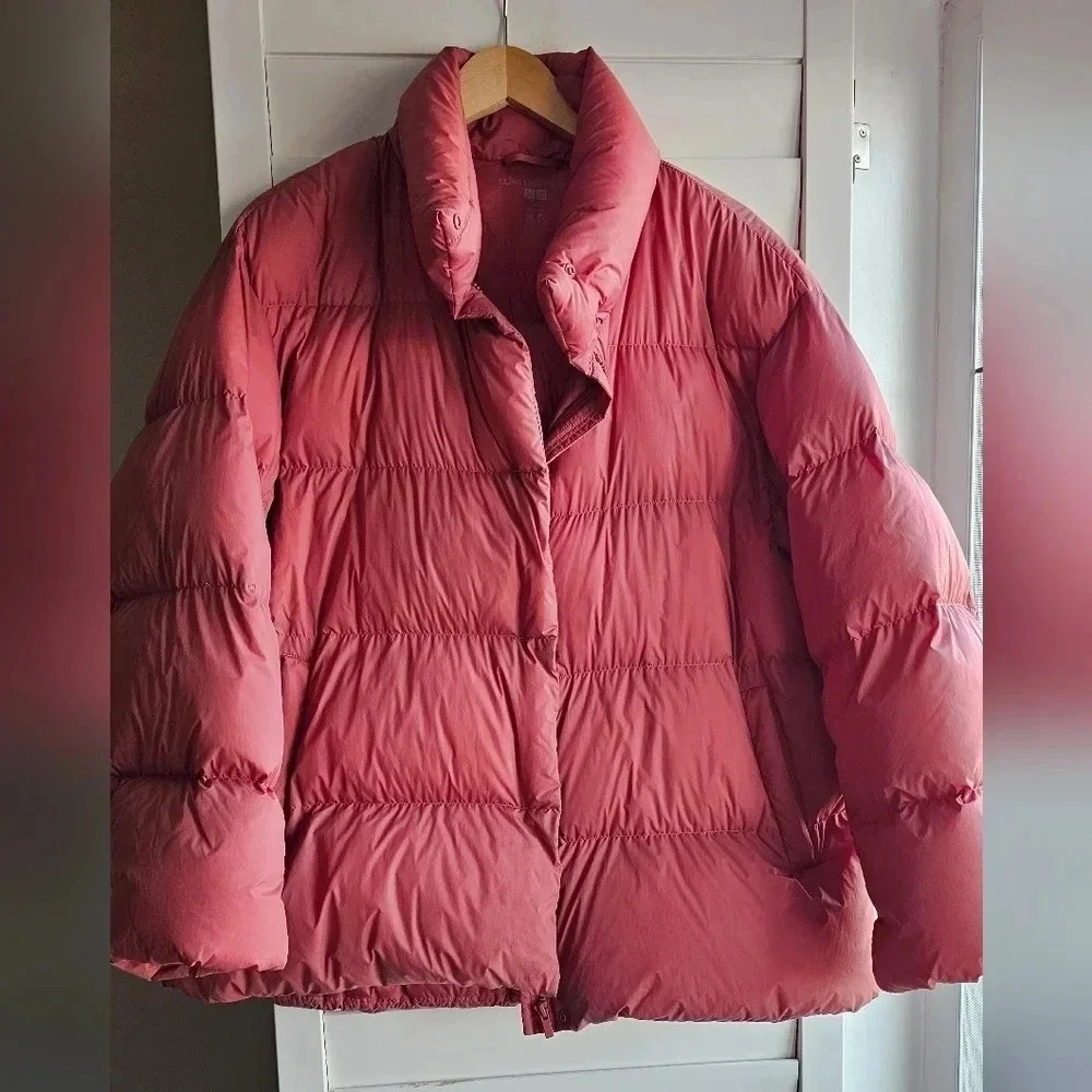 Uniqlo Ultra Light Down Cocoon Parka Jacket Terracotta Lightweight size…